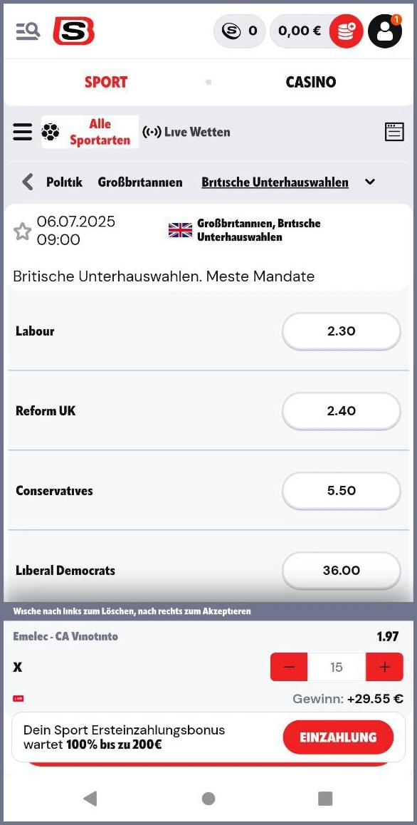 Politische Wetten bei Supabet